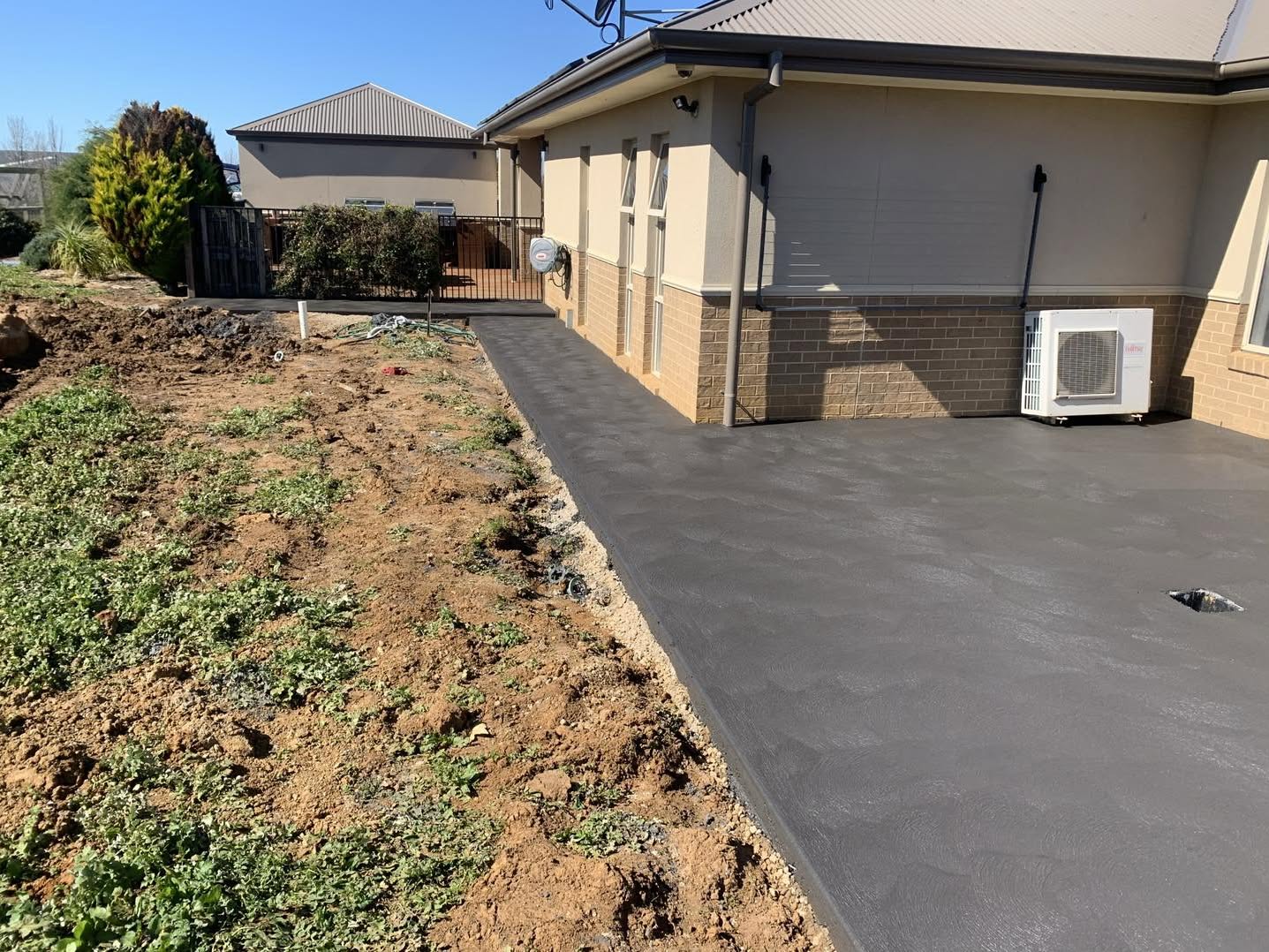 Concrete finishing work by Select Civil Group in the Geelong region