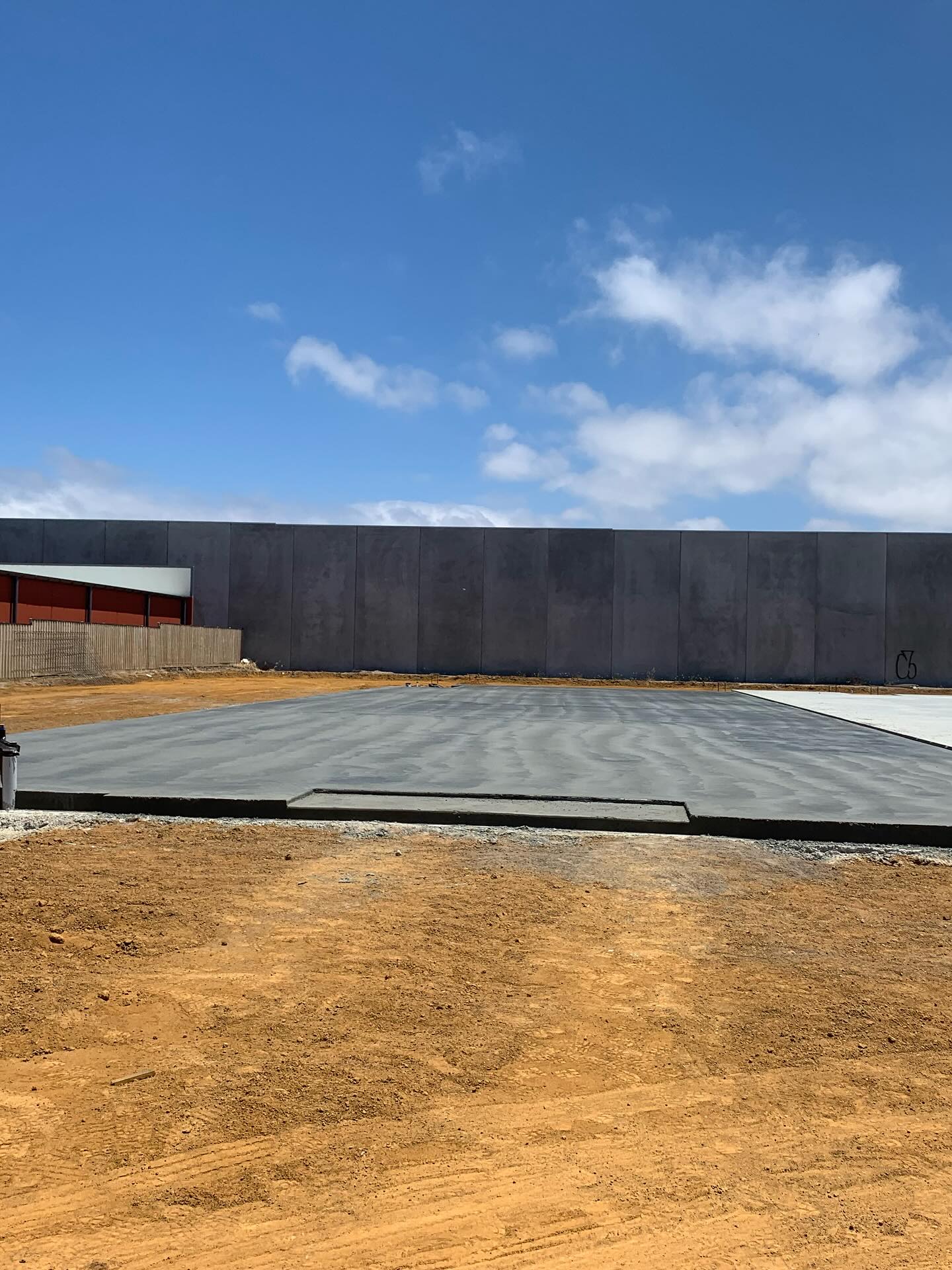Site preparation and formwork for a concrete slab in Geelong